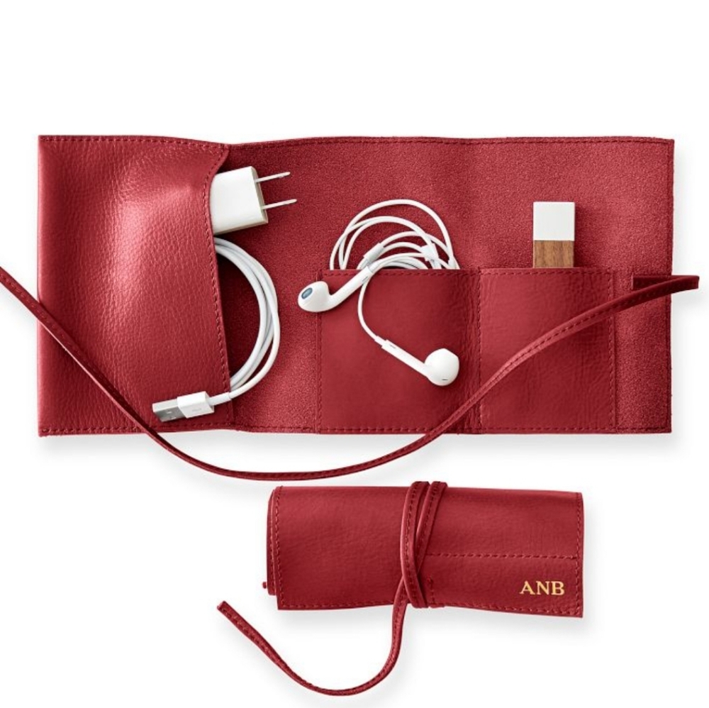 Mark and Graham Leather Charger Roll up